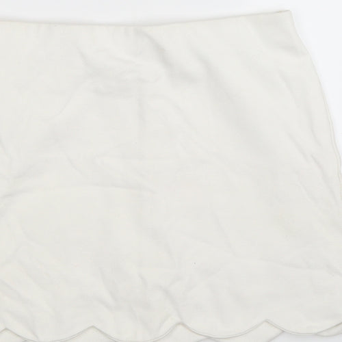 Topshop Womens White  Denim Straight & Pencil Skirt Size 10