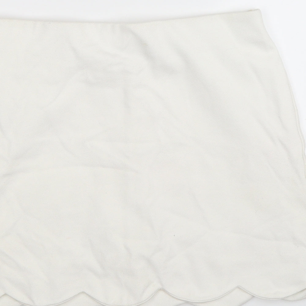 Topshop Womens White  Denim Straight & Pencil Skirt Size 10