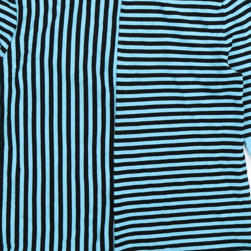 Karen Millen Womens Blue Striped Knit Pullover Jumper Size XS