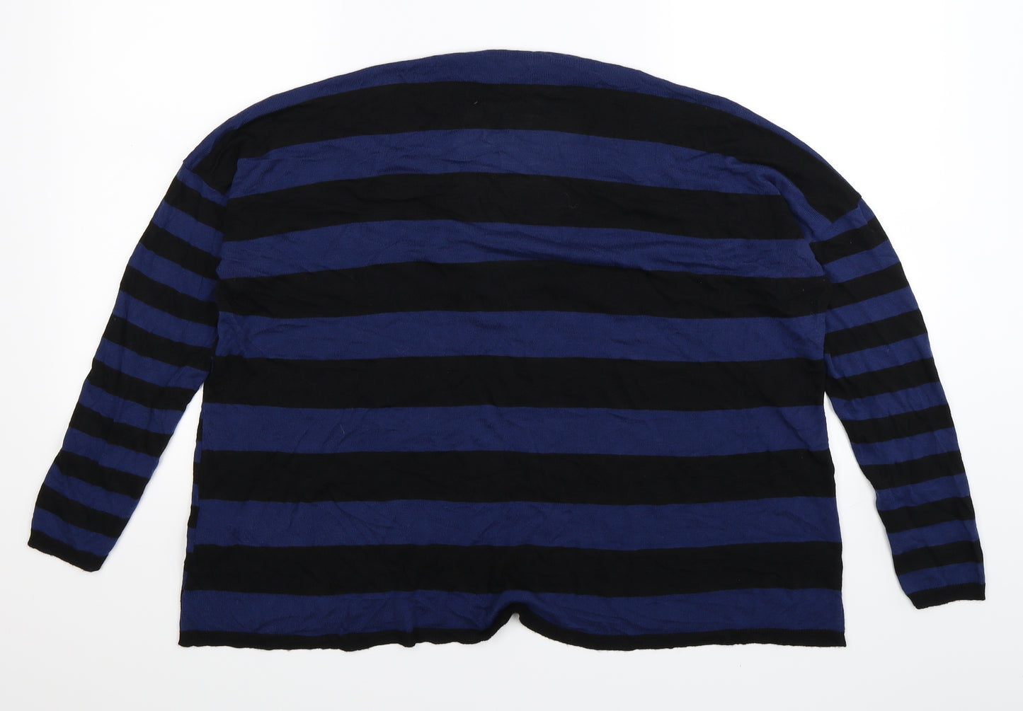 suzy d Womens Blue Striped Knit Pullover Jumper Size S