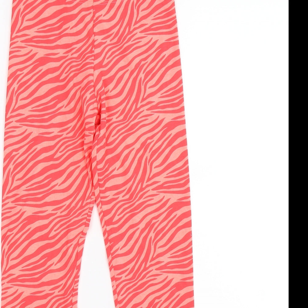 Marks and Spencer Girls Orange Animal Print  Jegging Trousers Size 10-11 Years - neon zebra print