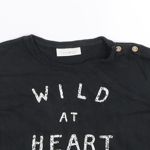 NEXT Baby Grey   Basic T-Shirt Size 3-6 Months  - wild at heart