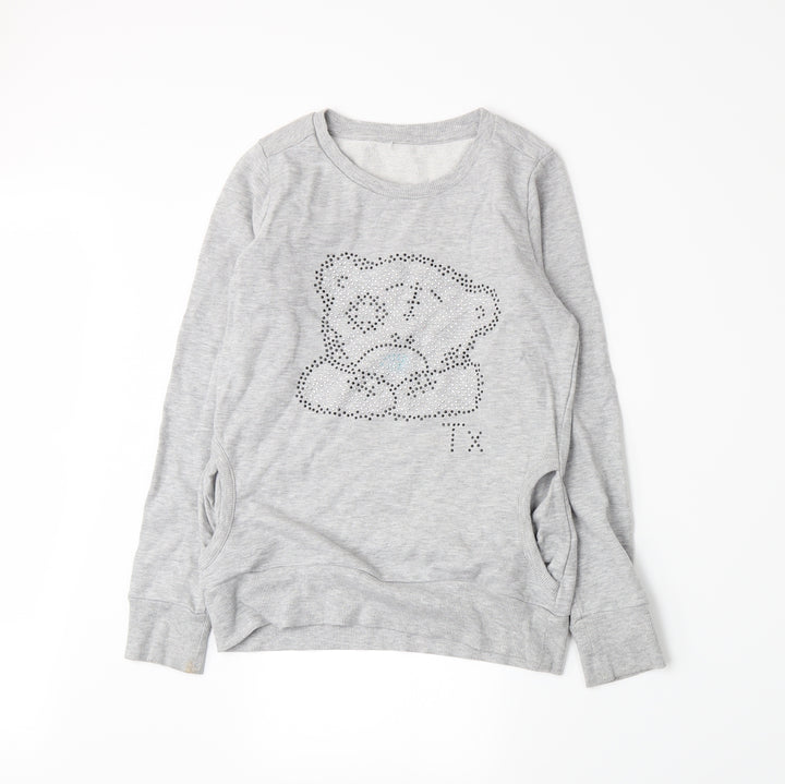 Marks and Spencer Girls Grey  Jersey Pullover Sweatshirt Size 11-12 Years