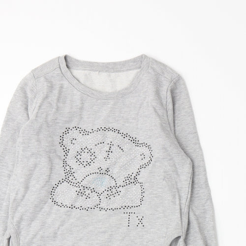 Marks and Spencer Girls Grey  Jersey Pullover Sweatshirt Size 11-12 Years