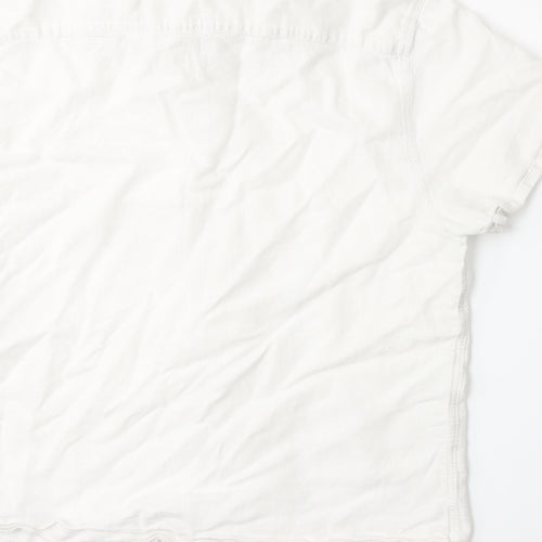 ACW85 Mens White    Button-Up Size L