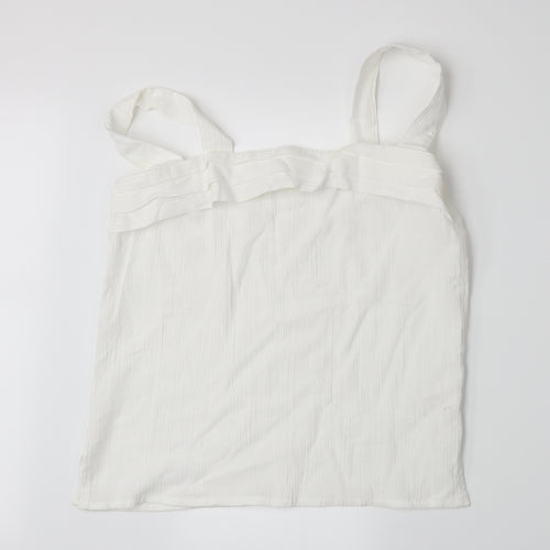 Preworn Womens White   Basic Tank Size 14