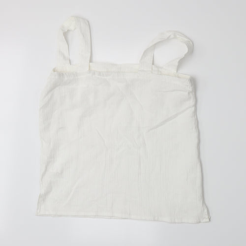 Preworn Womens White   Basic Tank Size 14