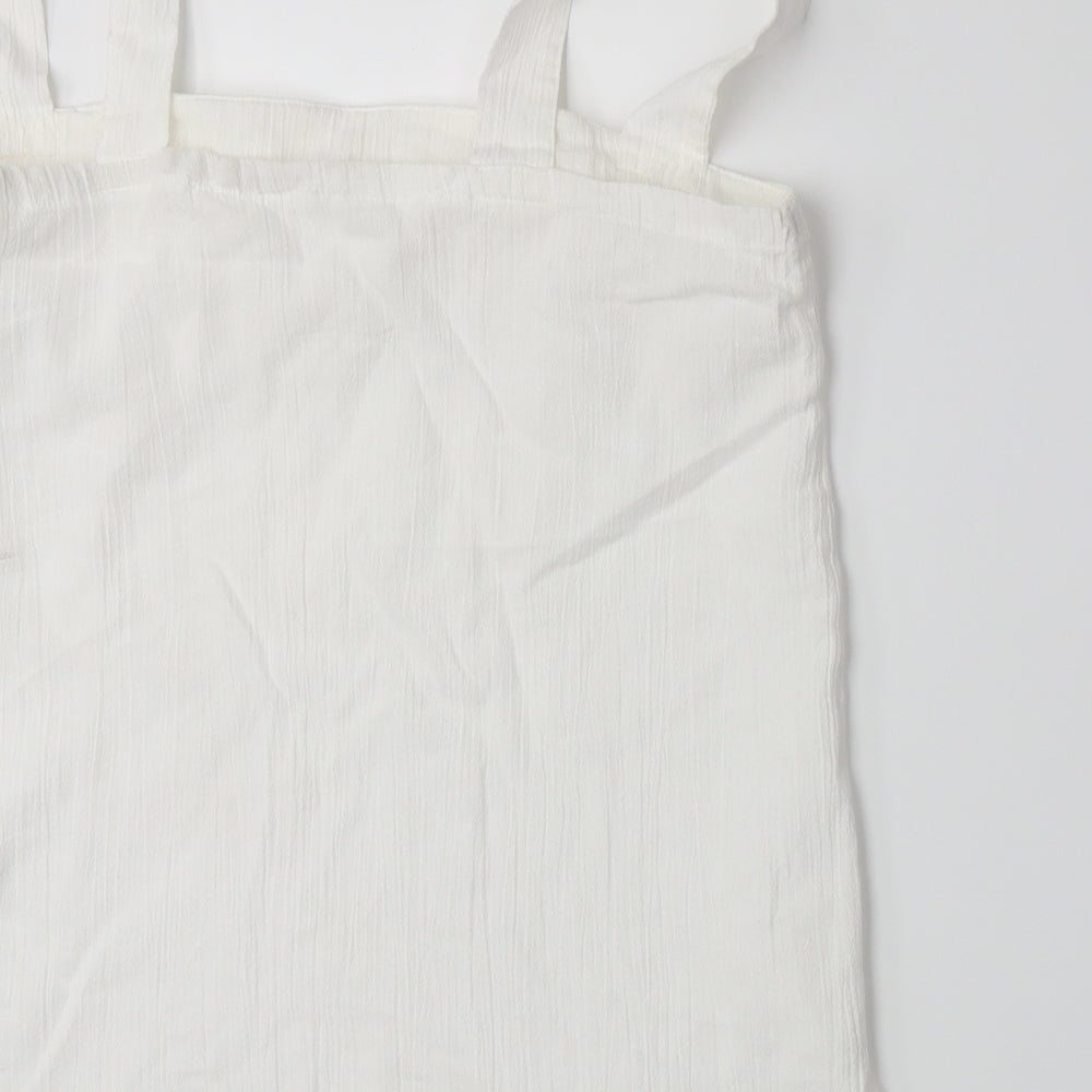 Preworn Womens White   Basic Tank Size 14