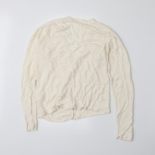 Marks and Spencer Womens Beige  Knit Cardigan Jumper Size 14
