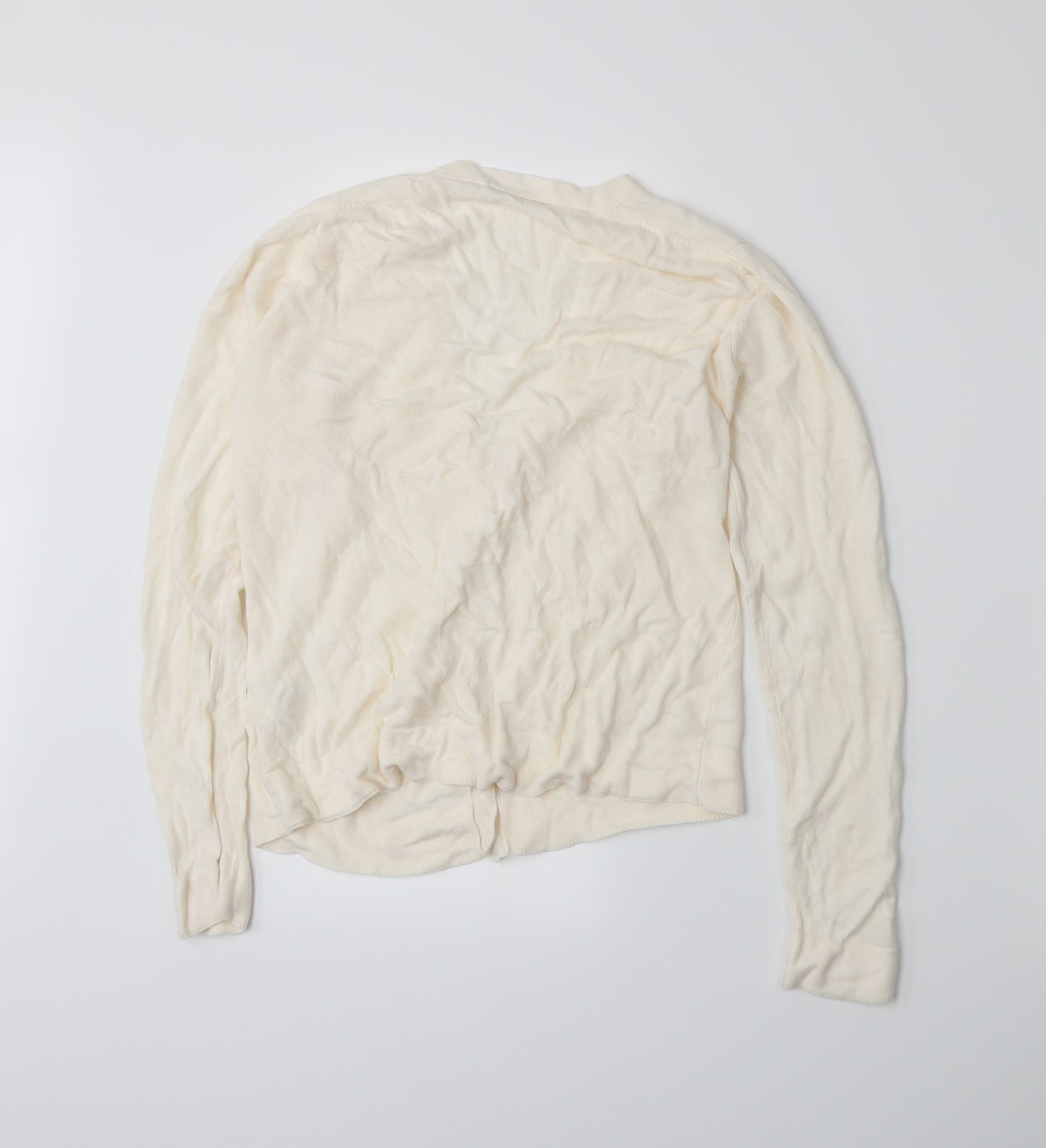 Marks and Spencer Womens Beige  Knit Cardigan Jumper Size 14