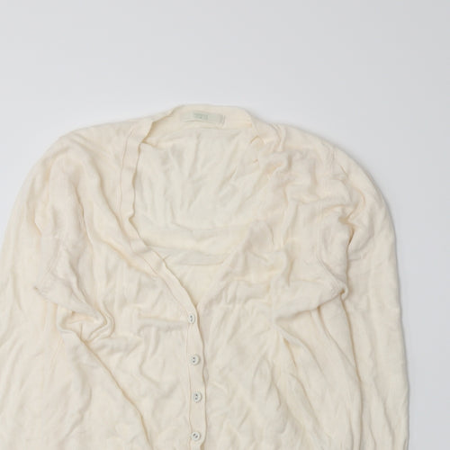 Marks and Spencer Womens Beige  Knit Cardigan Jumper Size 14