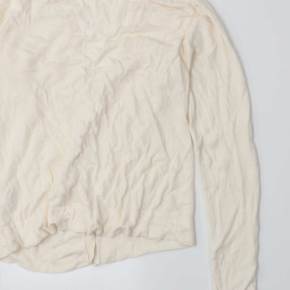 Marks and Spencer Womens Beige  Knit Cardigan Jumper Size 14