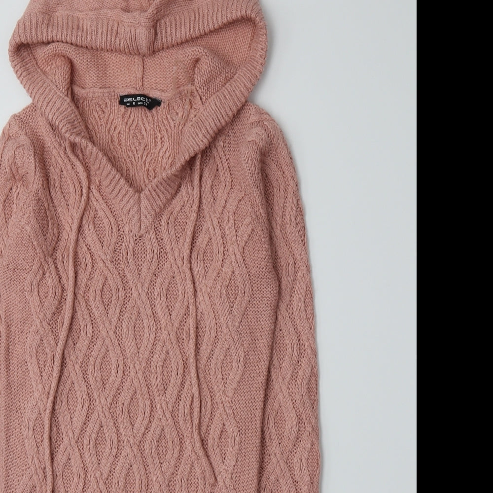 Select Womens Pink  Knit Pullover Jumper Size 6