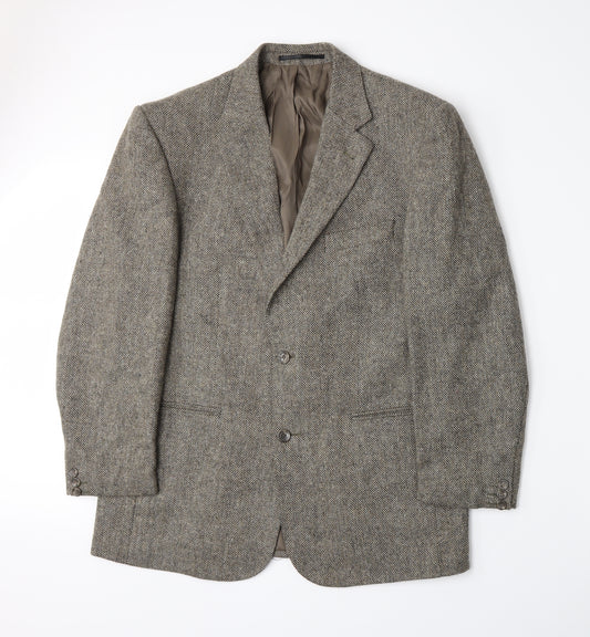 Front view of BHS men’s beige jacket suit jacket, size M