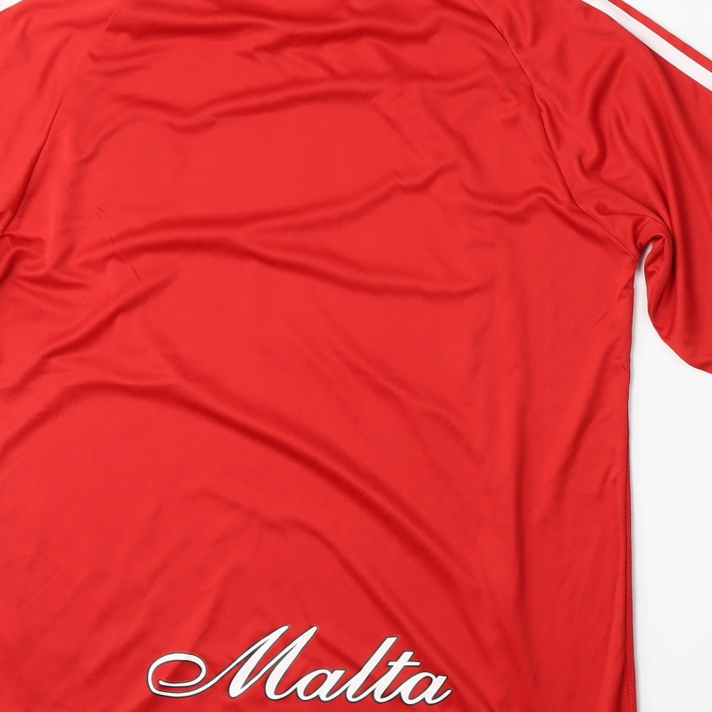 Malta National Fooball Team Mens Red   Basic T-Shirt Size M