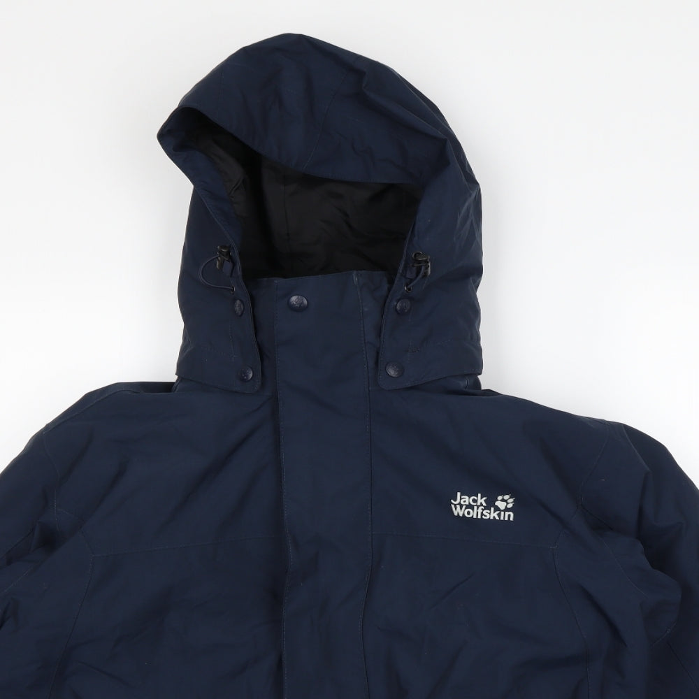 Jack Wolfskin Mens Blue   Rain Coat Coat Size S
