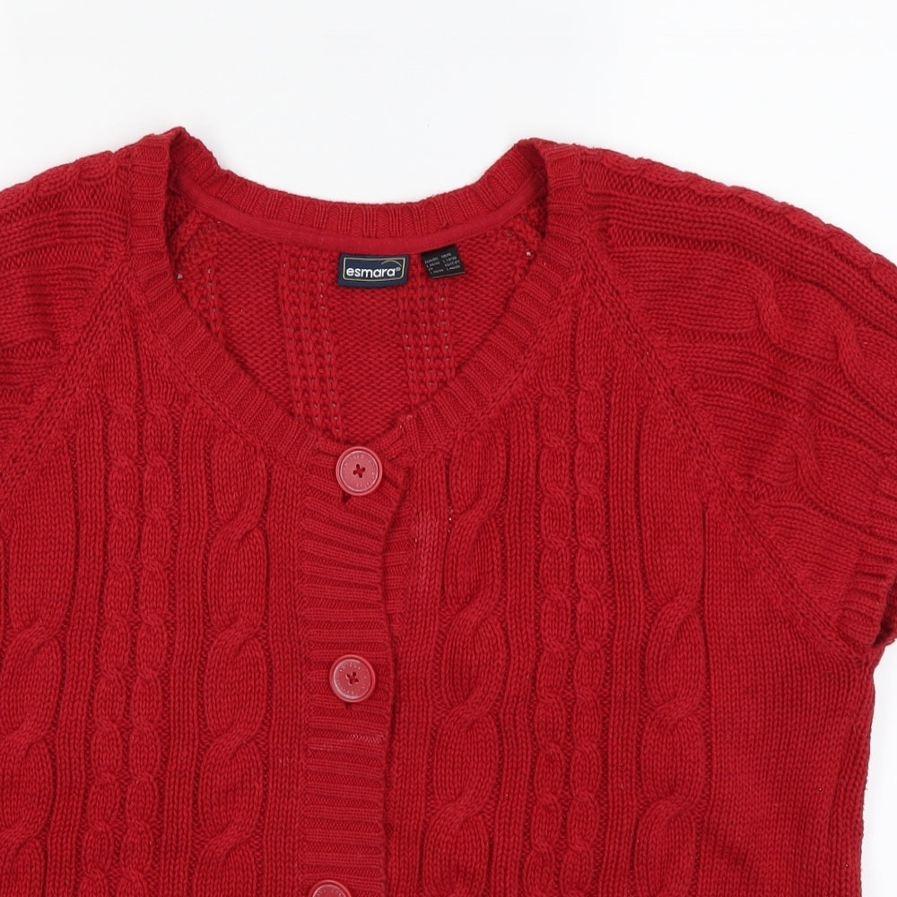 ESMARA Womens Red   Cardigan Jumper Size L