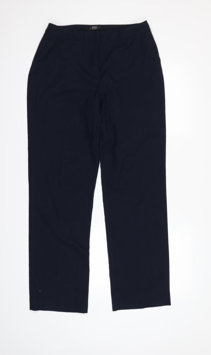 Papaya Womens Blue Dress Pants Trousers Size 10 L30 in
