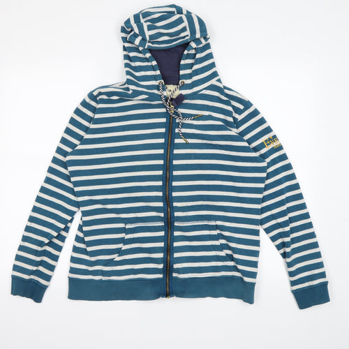 Equestrian Womens Blue Striped  Full Zip Jumper Size 12