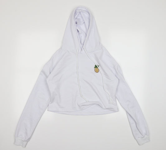 Preworn Womens White   Pullover Hoodie Size M