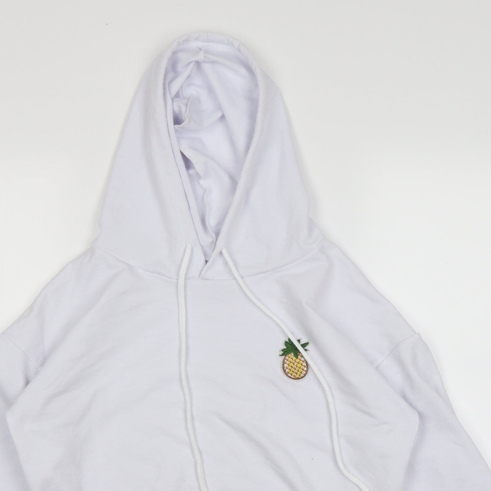 Preworn Womens White   Pullover Hoodie Size M