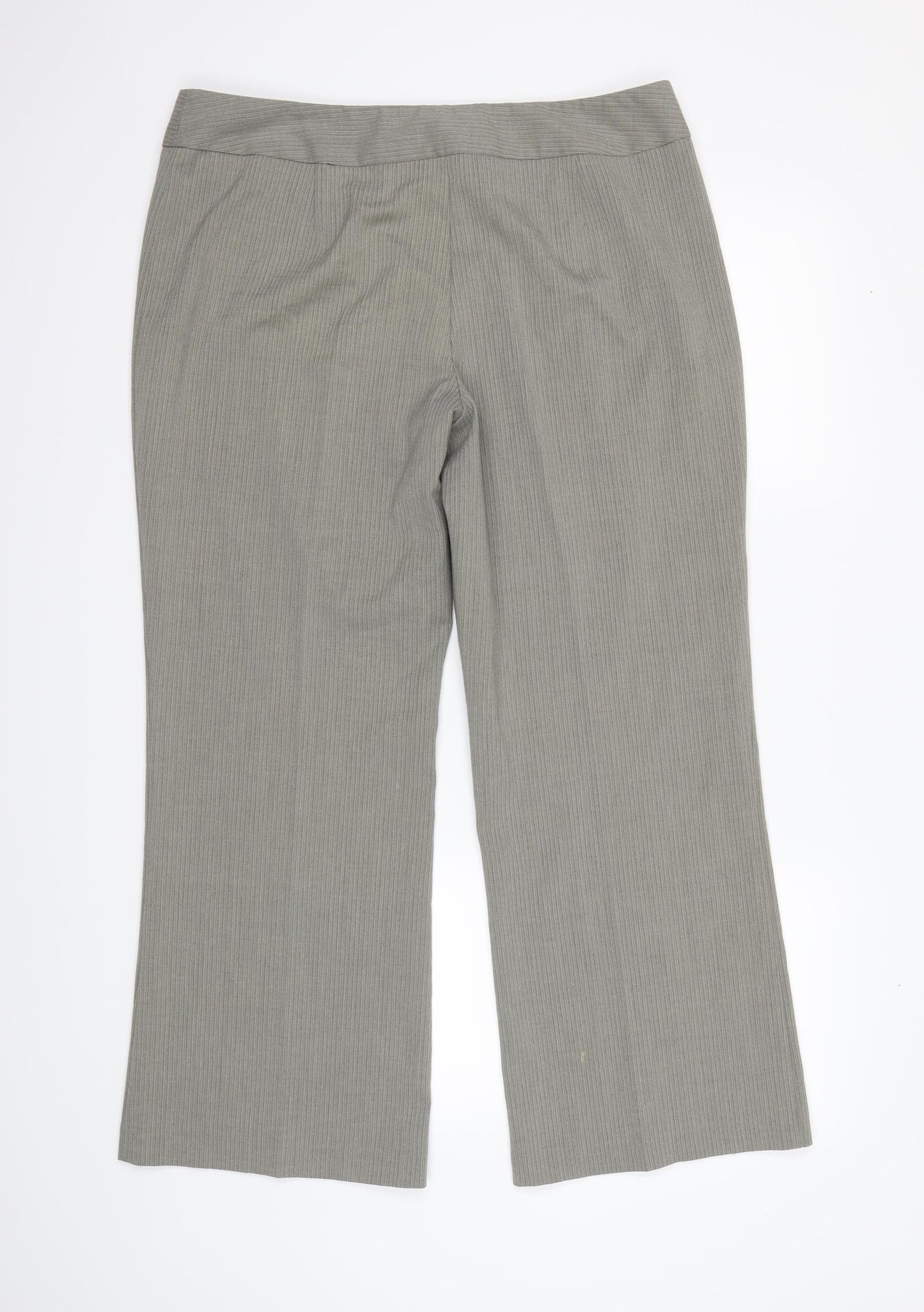 Marks and Spencer Womens Grey Plaid  Dress Pants Trousers Size 16 L27 in