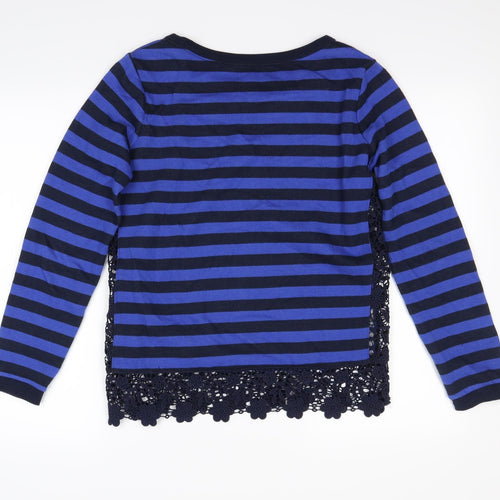NEXT Womens Blue Striped  Pullover Jumper Size 8