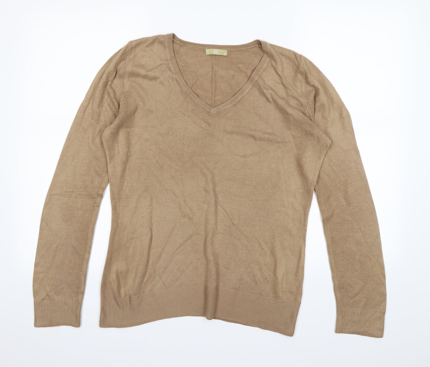 Sainsburys Womens Beige   Pullover Jumper Size 12