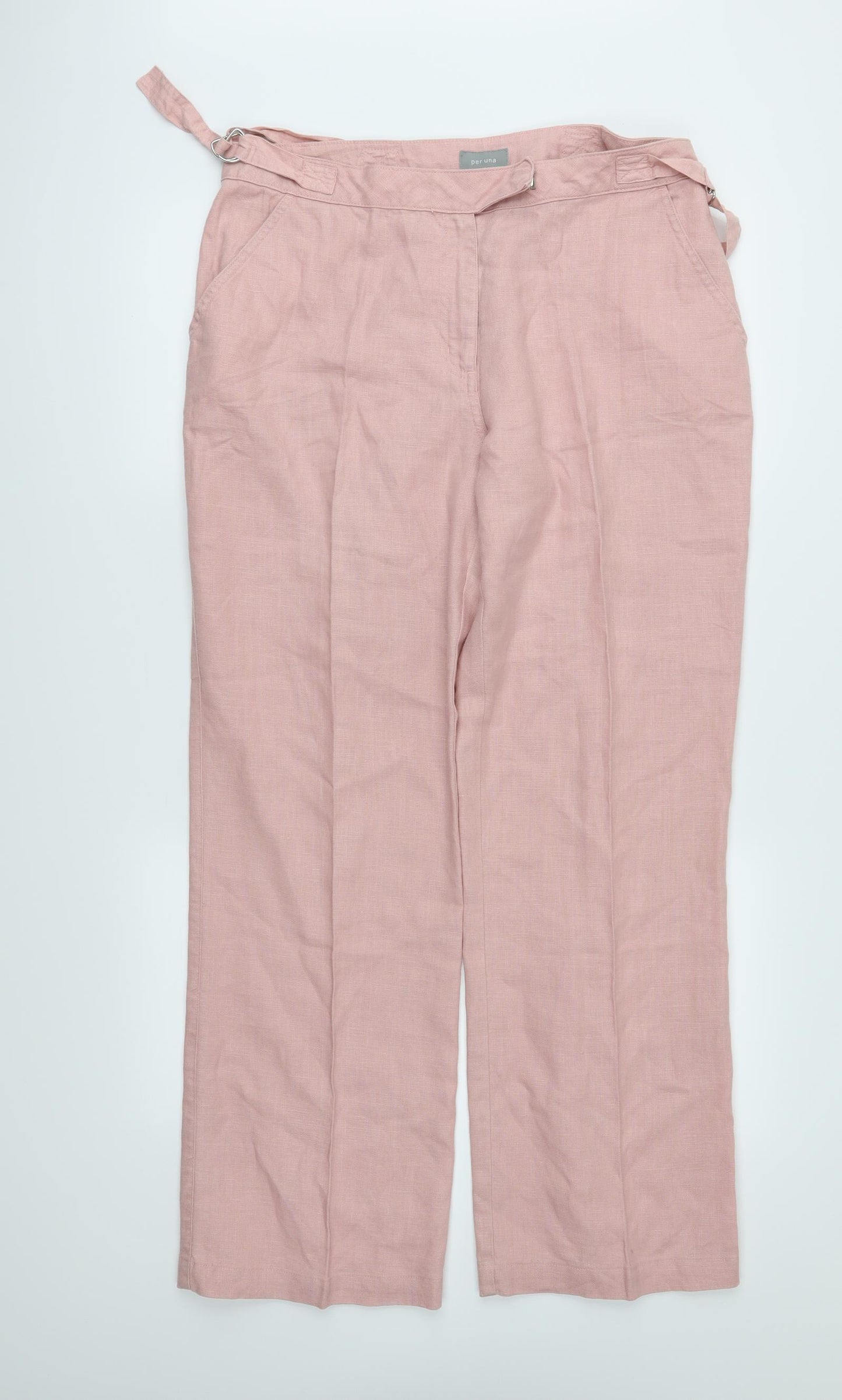 Per Una Womens Pink   Trousers  Size 16 L30 in