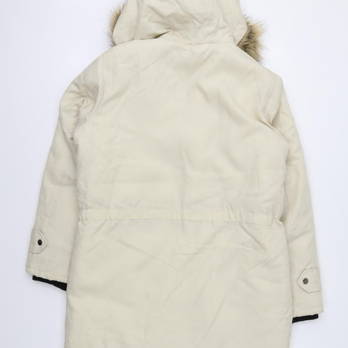 VERO MODA Womens Ivory   Parka Coat Size L