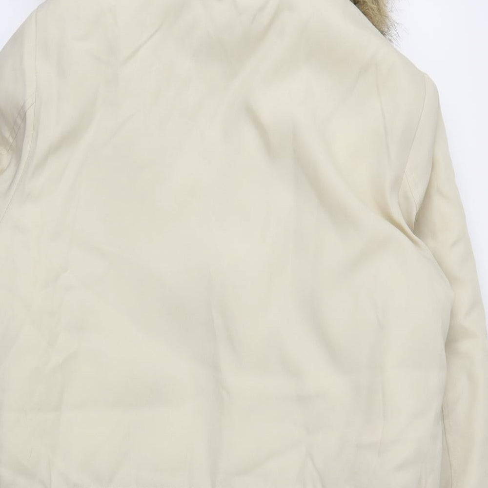 VERO MODA Womens Ivory   Parka Coat Size L