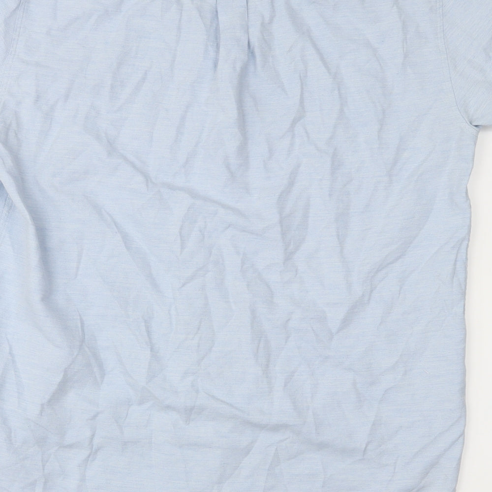 River Island Mens Blue    Button-Up Size M