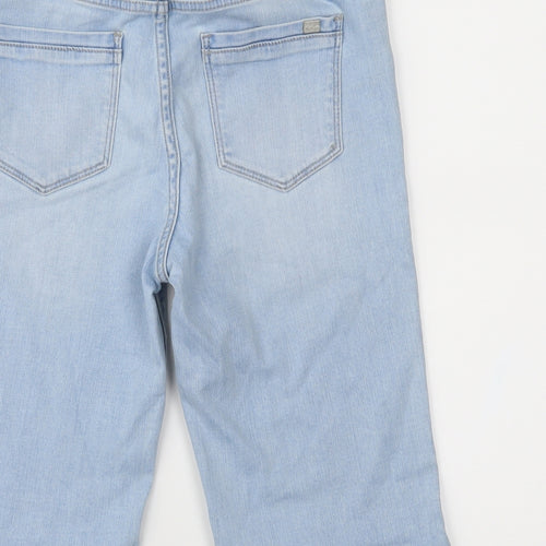 F&F Womens Blue  Denim Mom Shorts Size 8