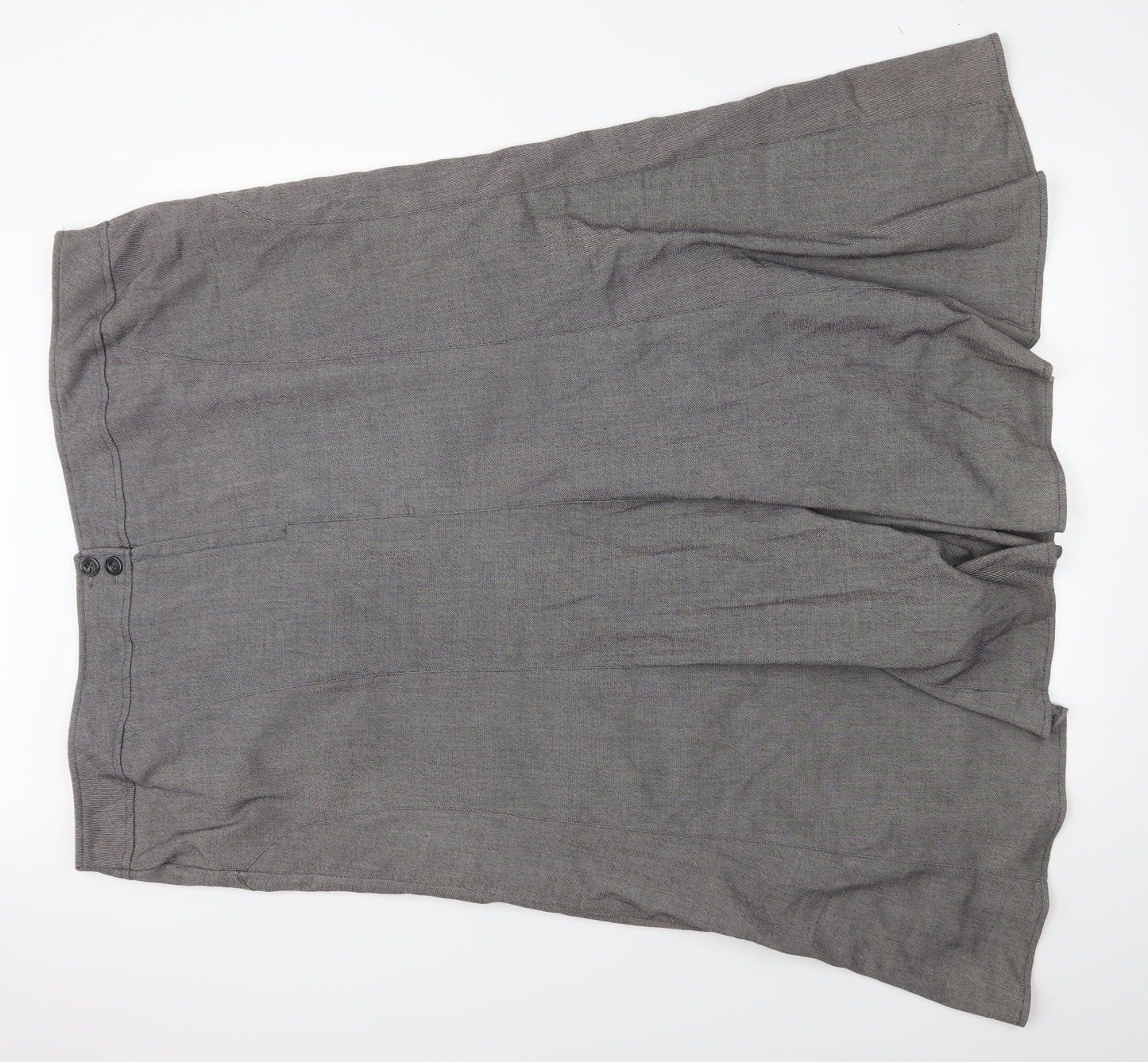 Preworn Womens Grey   Flare Skirt Size 48 in