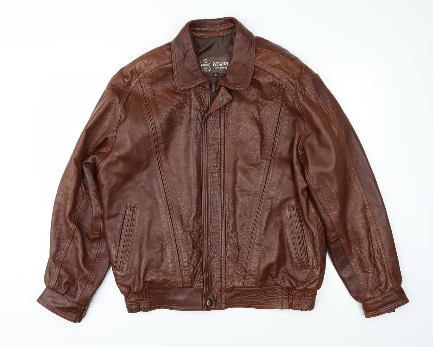 Noepiel Mens Brown   Biker Jacket Size S