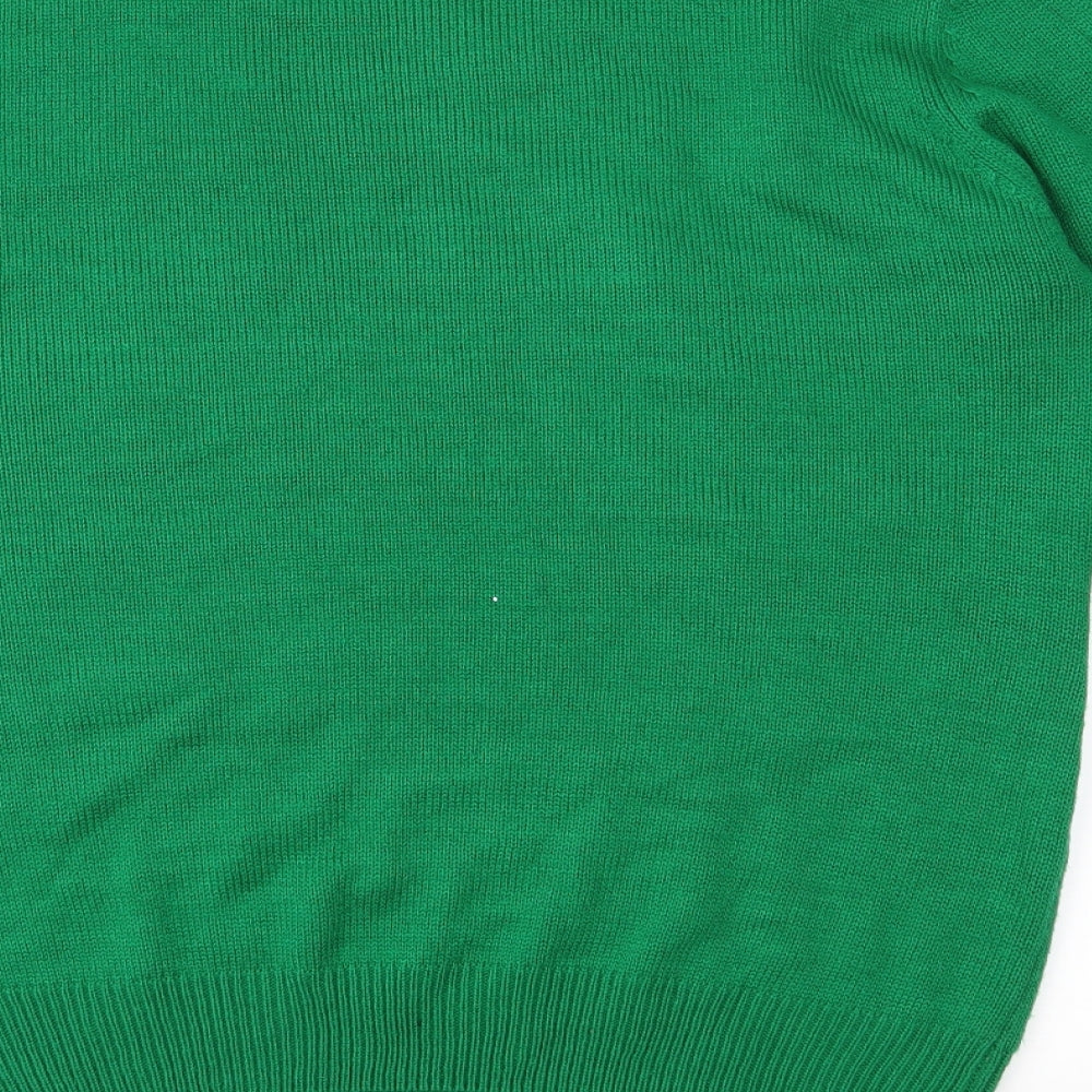 Christmas Mens Green Fair Isle Knit Pullover Jumper Size XL  - Christmas