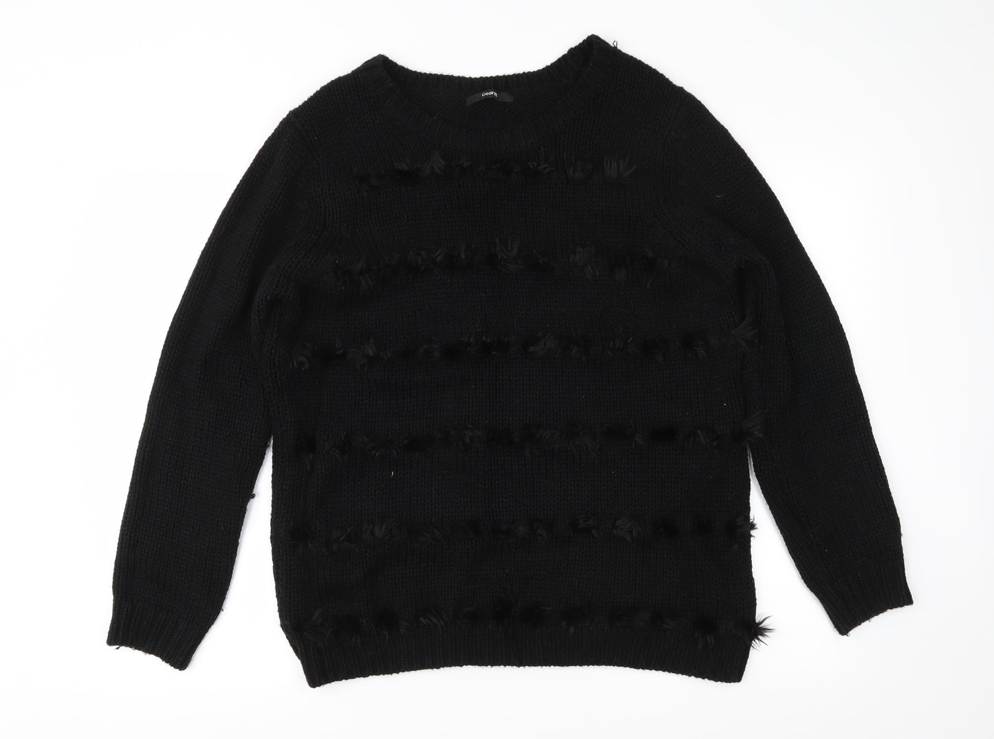 George Womens Black  Knit Pullover Jumper Size 18