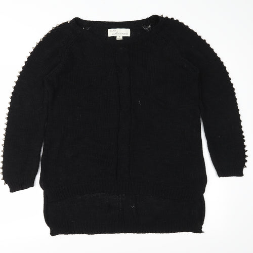 Vintage Havana Womens Black  Knit Pullover Jumper Size M