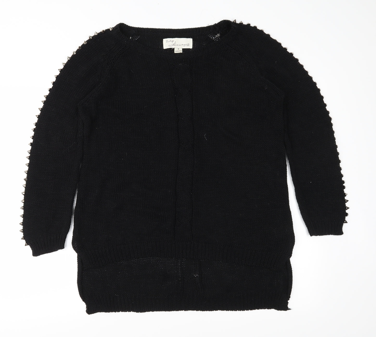 Vintage Havana Womens Black  Knit Pullover Jumper Size M