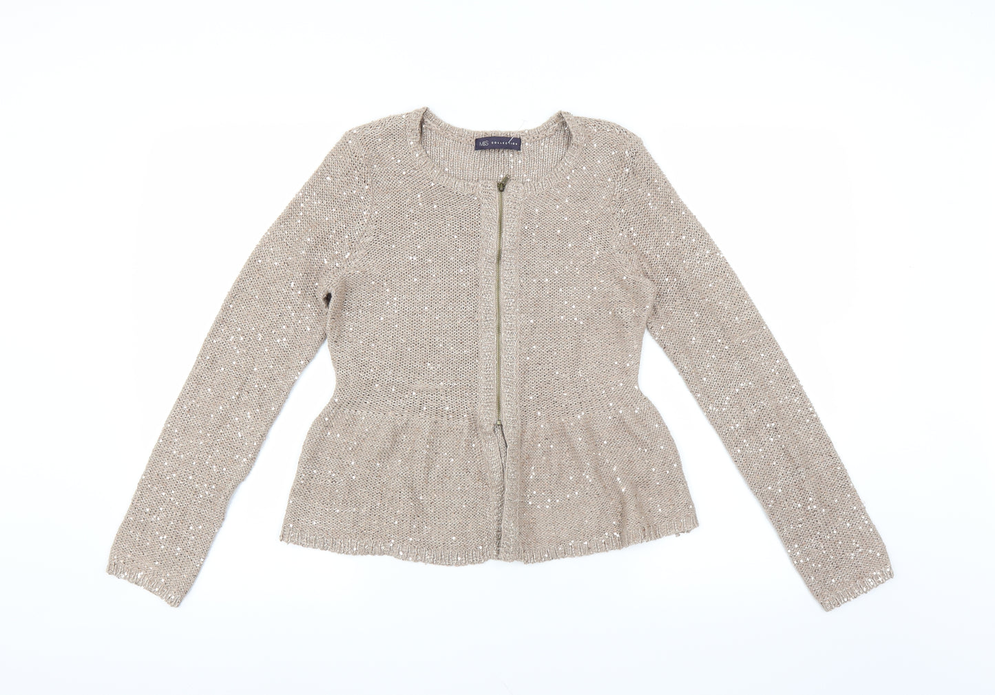Marks and Spencer Womens Brown   Cardigan Jumper Size 8