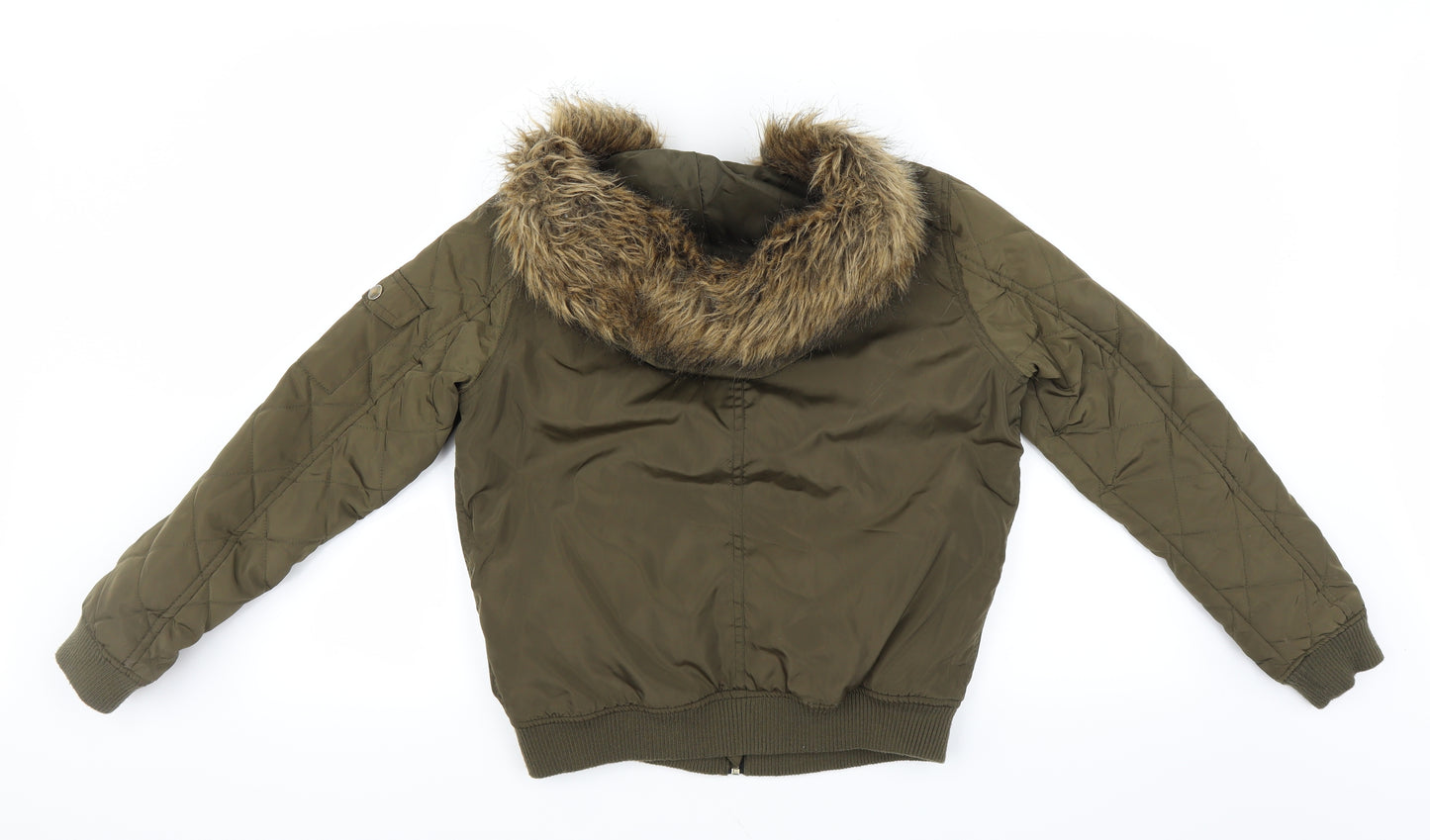 New Look Girls Green   Bomber Jacket Jacket Size 12-13 Years