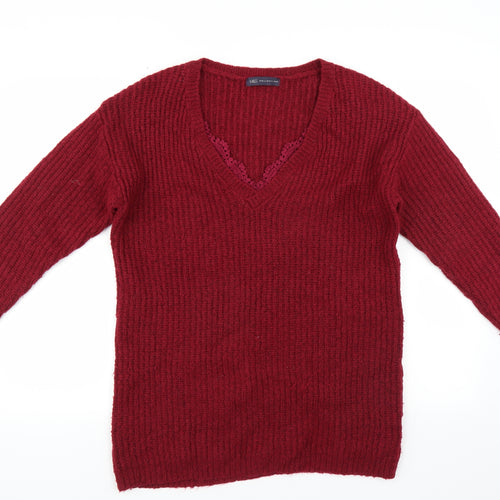 Marks and Spencer Womens Red   Pullover Jumper Size 10