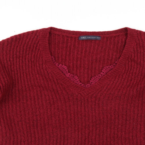 Marks and Spencer Womens Red   Pullover Jumper Size 10