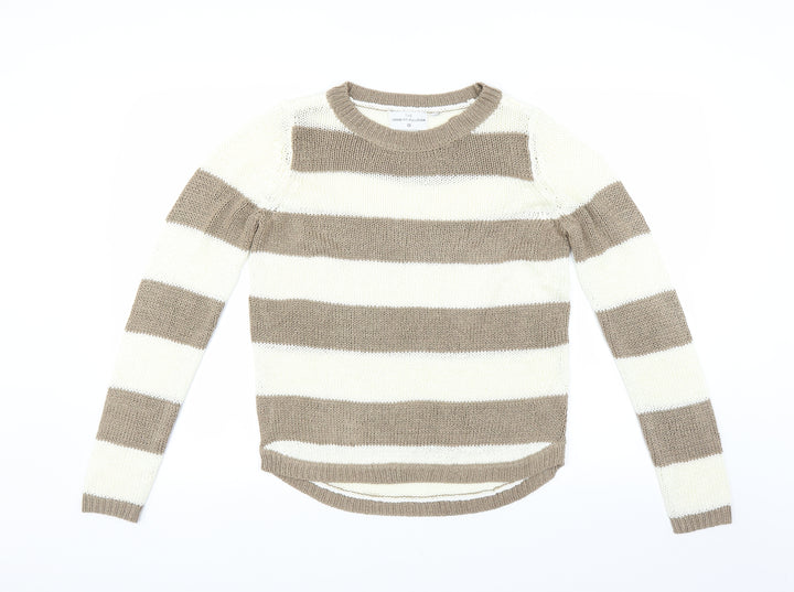 C&A Womens Ivory Striped  Pullover Jumper Size S