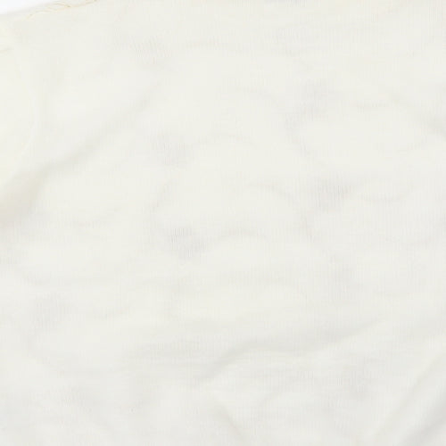 Afibel Womens Ivory Floral  Pullover Jumper Size 16
