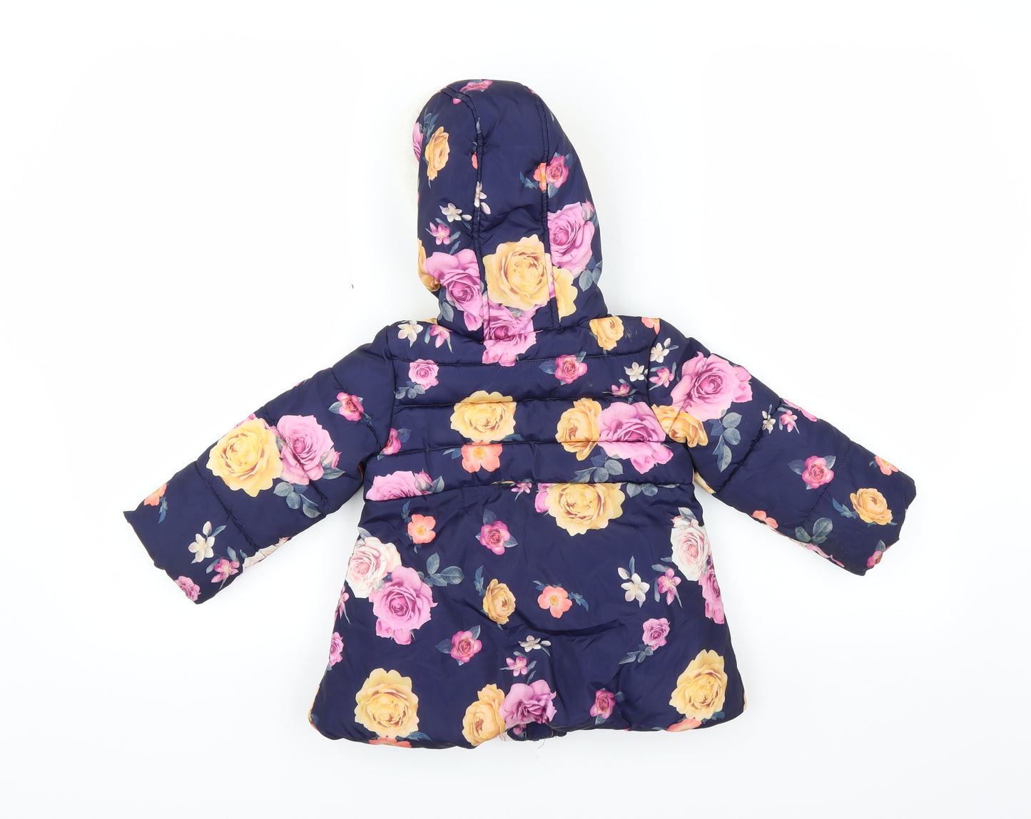 George Girls Blue Floral  Jacket  Size 18-24 Months