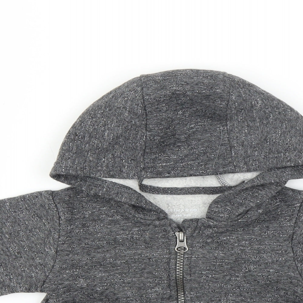 Primark Baby Grey   Full Zip Jumper Size 12-18 Months