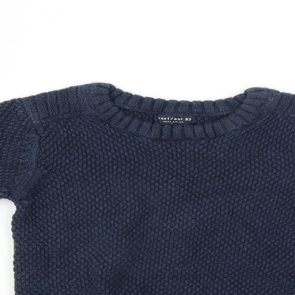 NEXT Boys Blue   Pullover Jumper Size 2-3 Years