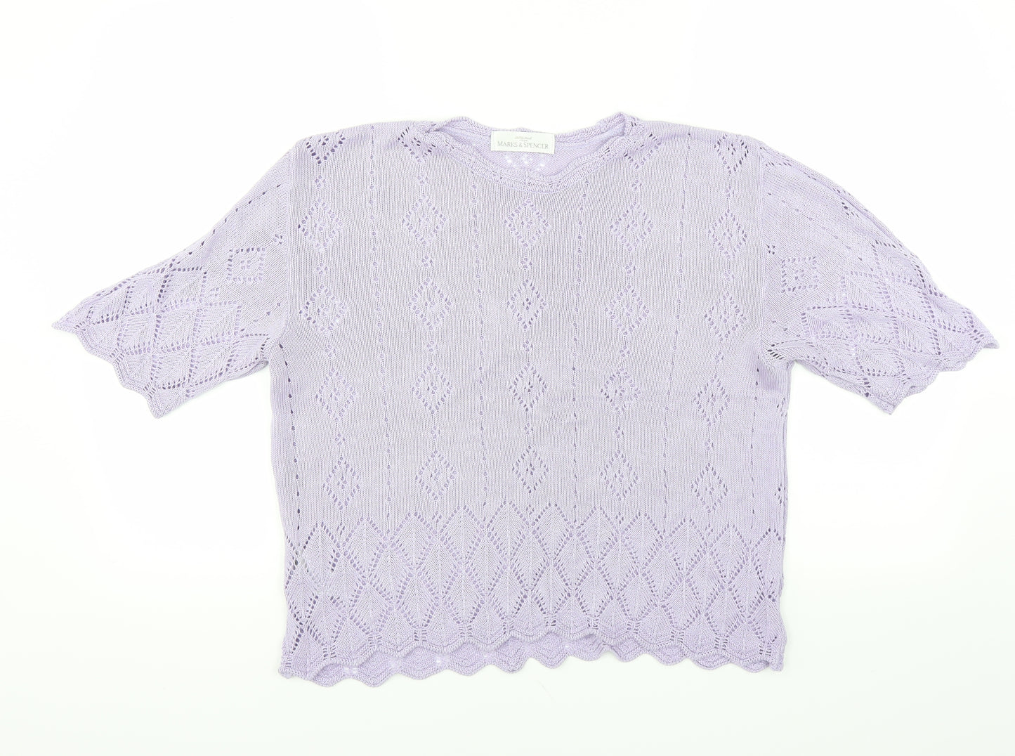 Marks and Spencer Womens Purple   Pullover Jumper Size 14