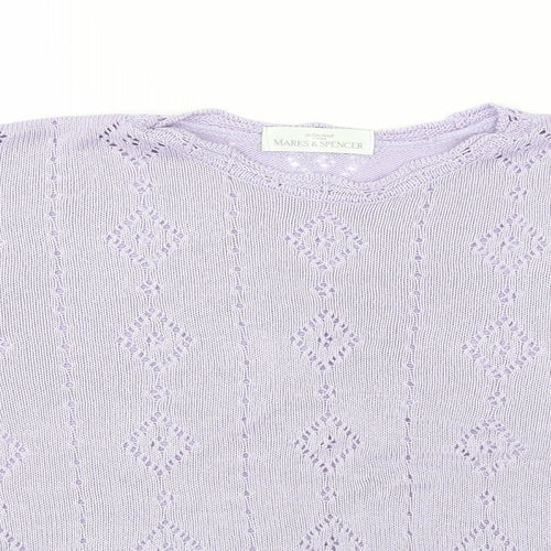 Marks and Spencer Womens Purple   Pullover Jumper Size 14